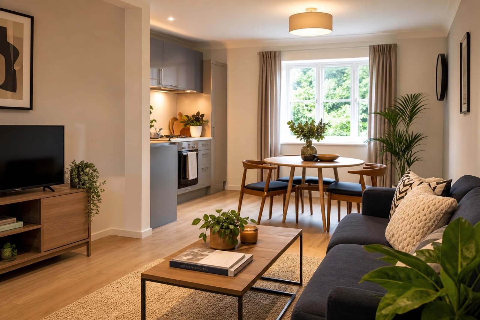 A virtually staged rental flat presented to attract tenants and reduce void periods